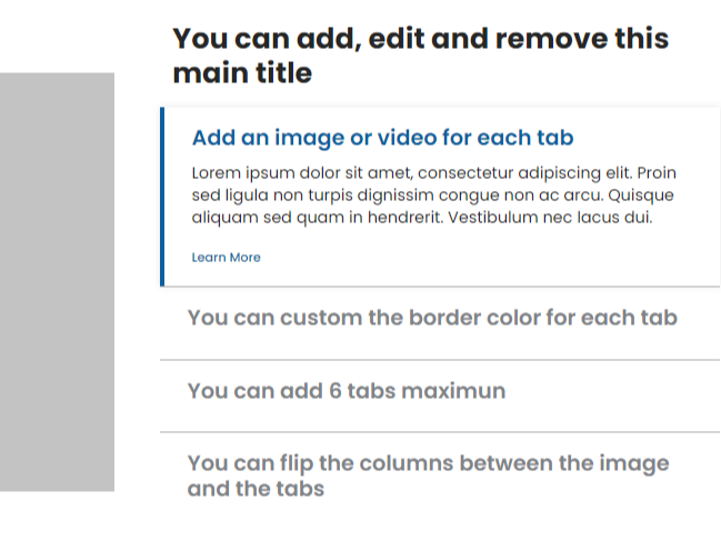 Vertical Tabs Module